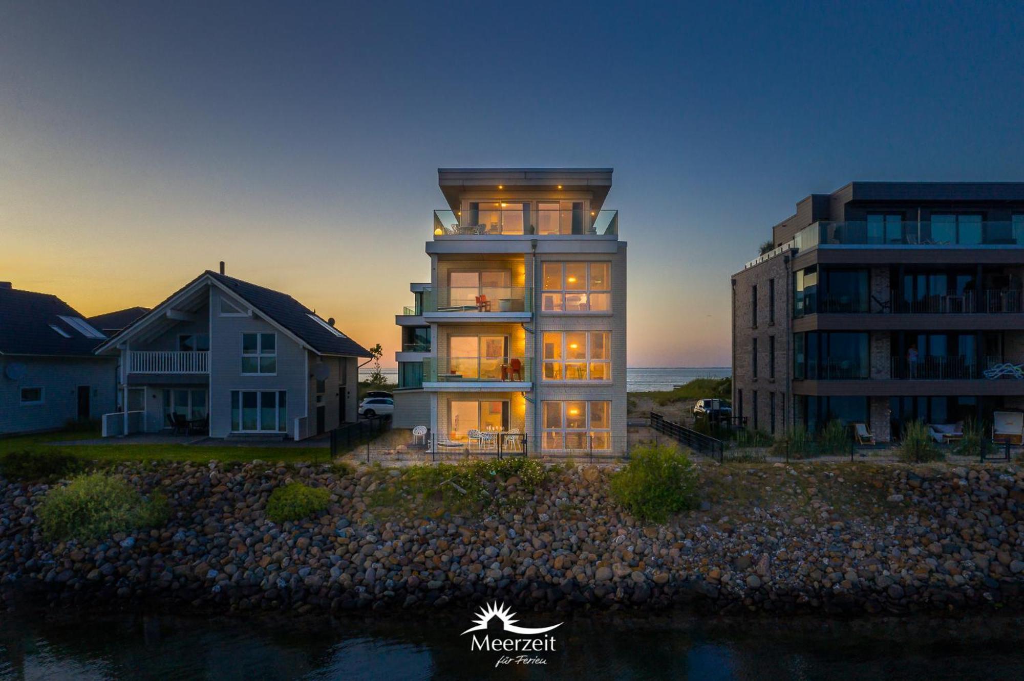 Horizont- Direkt Am Wasser, Hafenblick, Fahrstuhl, Sauna, Ueberdachter Balkon Olpenitz Eksteriør bilde