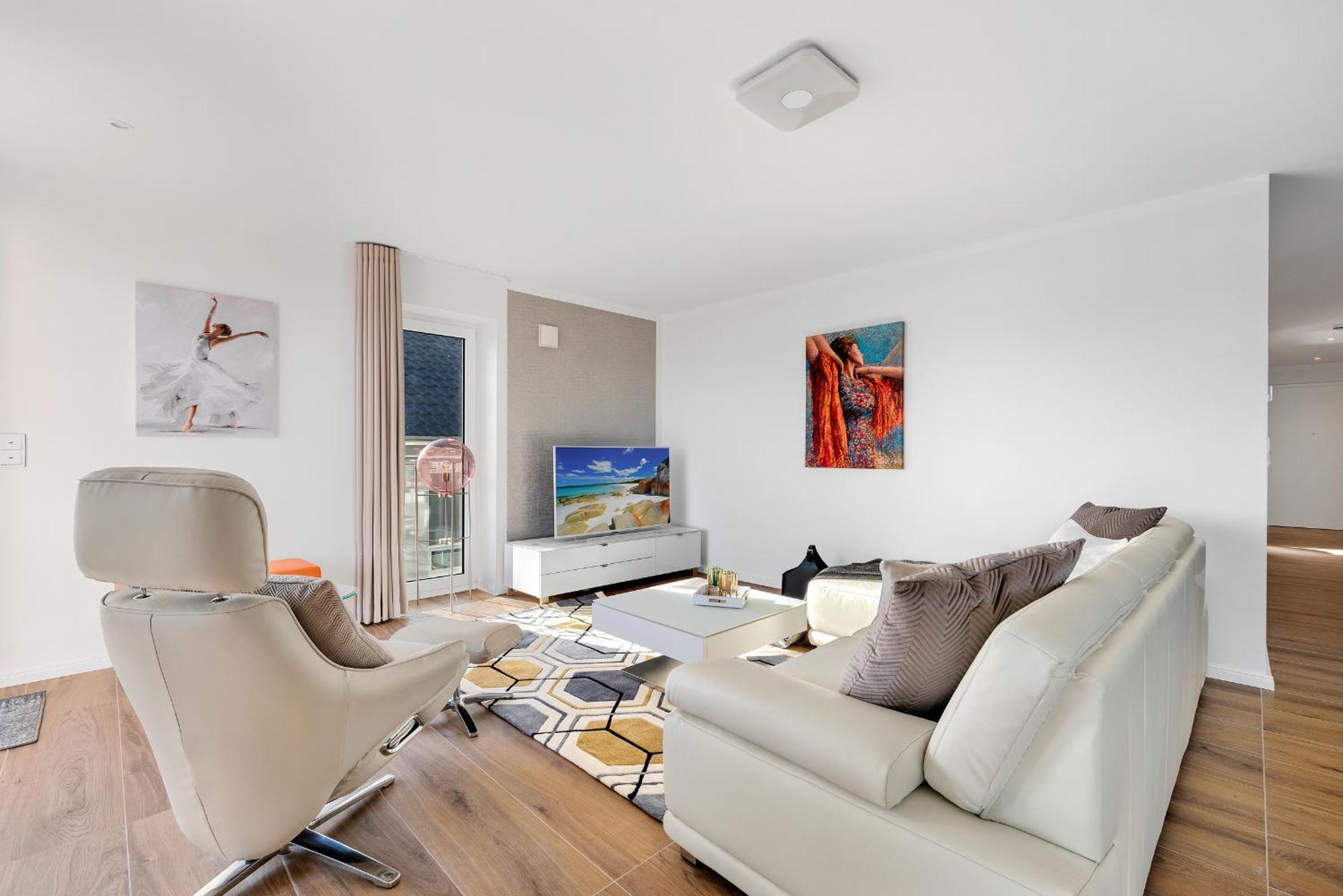 Horizont- Direkt Am Wasser, Hafenblick, Fahrstuhl, Sauna, Ueberdachter Balkon Olpenitz Eksteriør bilde