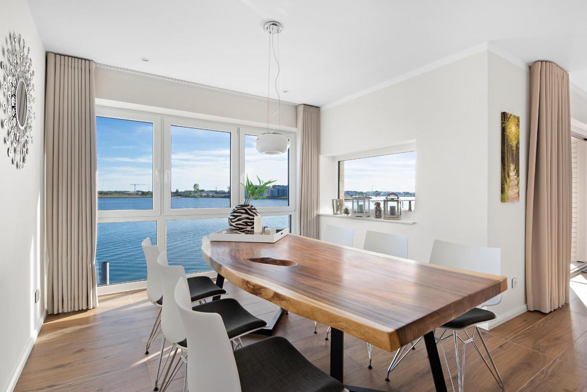 Horizont- Direkt Am Wasser, Hafenblick, Fahrstuhl, Sauna, Ueberdachter Balkon Olpenitz Eksteriør bilde